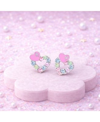 Girls Heart Hypoallergenic Earrings with Surgical Titanium Screwbacks