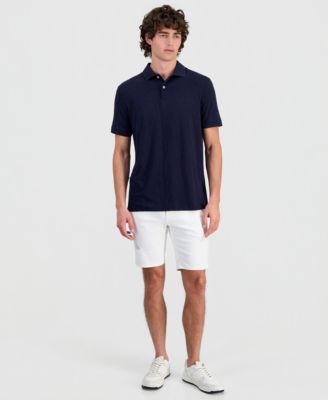 Men's Jacquard Flower Polo Button-Up Shirt