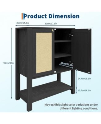 Farmhouse Shoe Cabinet with Storage 5-Tier Shoe Cabinet with Storage Shelves and Doors Tall Shoe Rack Organizer for Entryway Living Room Closet