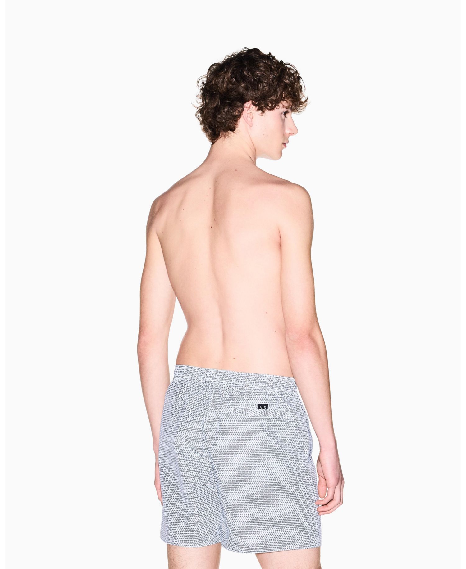 Men's Allover Mini Logo Swim Trunk
