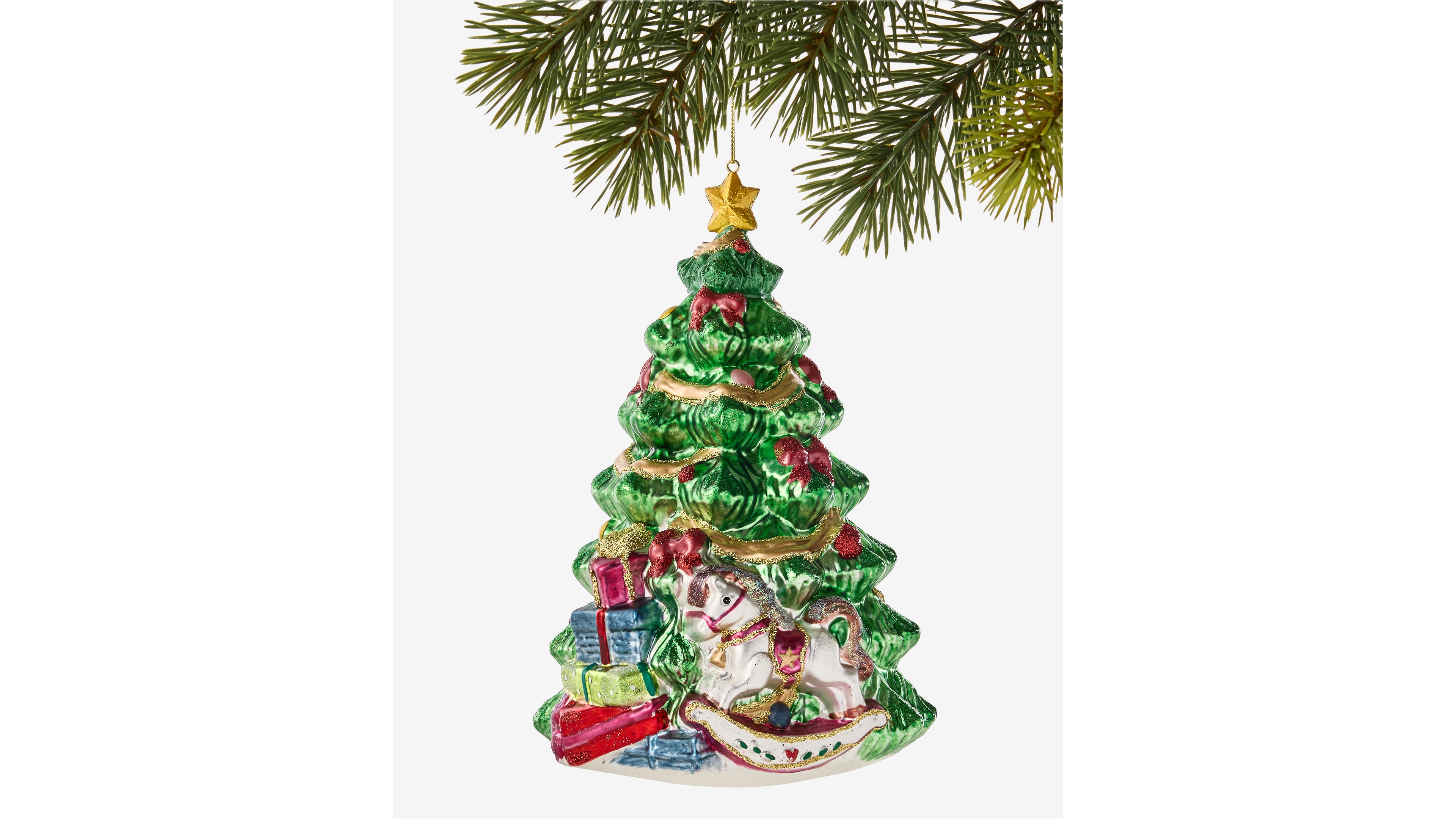 Holiday Lane Christmas Cheer Tree With Gifts Ornament, Macy's Exclusive