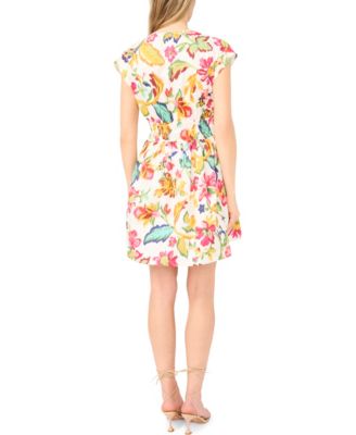 Women's V-Neck Multi Tie Mini Dress