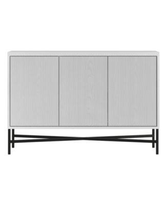 Brighton 48" Wide Rectangular Fluted Buffet Table