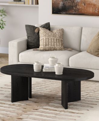 Alma 48" Wide Oval Coffee Table