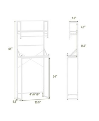 3-Tier Over the Toilet Storage Rack with Towel Holder