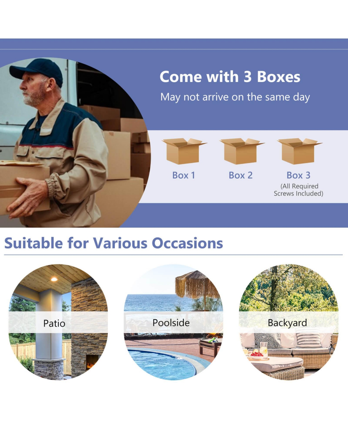 Pcs Patio Rattan Furniture Set Glass Table Shelf Sofa Cushion