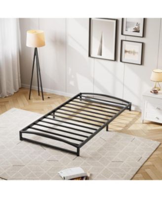 Low Bed Frame 6 Inch Heavy Duty Metal Platform Mattress Foundation Noise-Free No Box Spring Easy Assembly