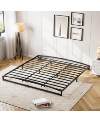California Low Profile Metal Platform Bed Frame- 6 Inch Heavy Duty- Mattress Foundation- Noise-Free- No Box Spring Needed- Easy Assembly.