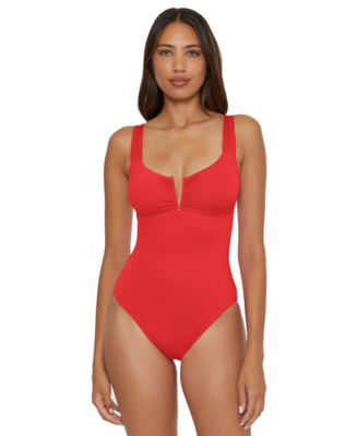 Women's V-Neck One-Piece Swimsuit