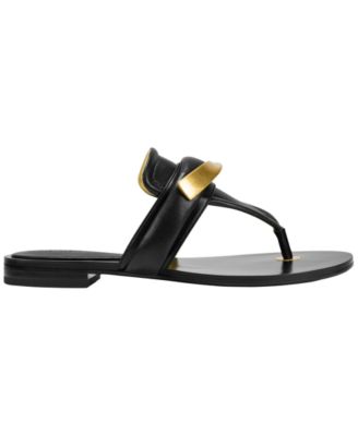 Women's Velvet Thong Flat Sandals