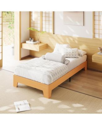 Platform Bed Frame with Underbed Storage Clearance-Wood and Metal Slat Support-No Headboard-No Box Spring Needed