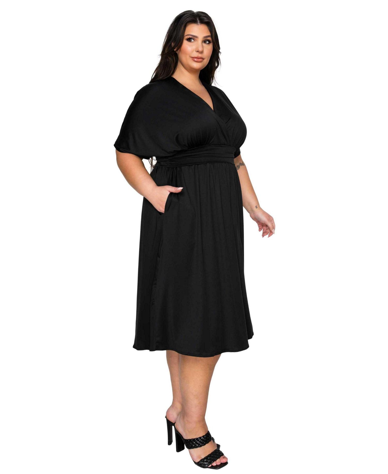Plus Size Cyra Empire Midi Dress