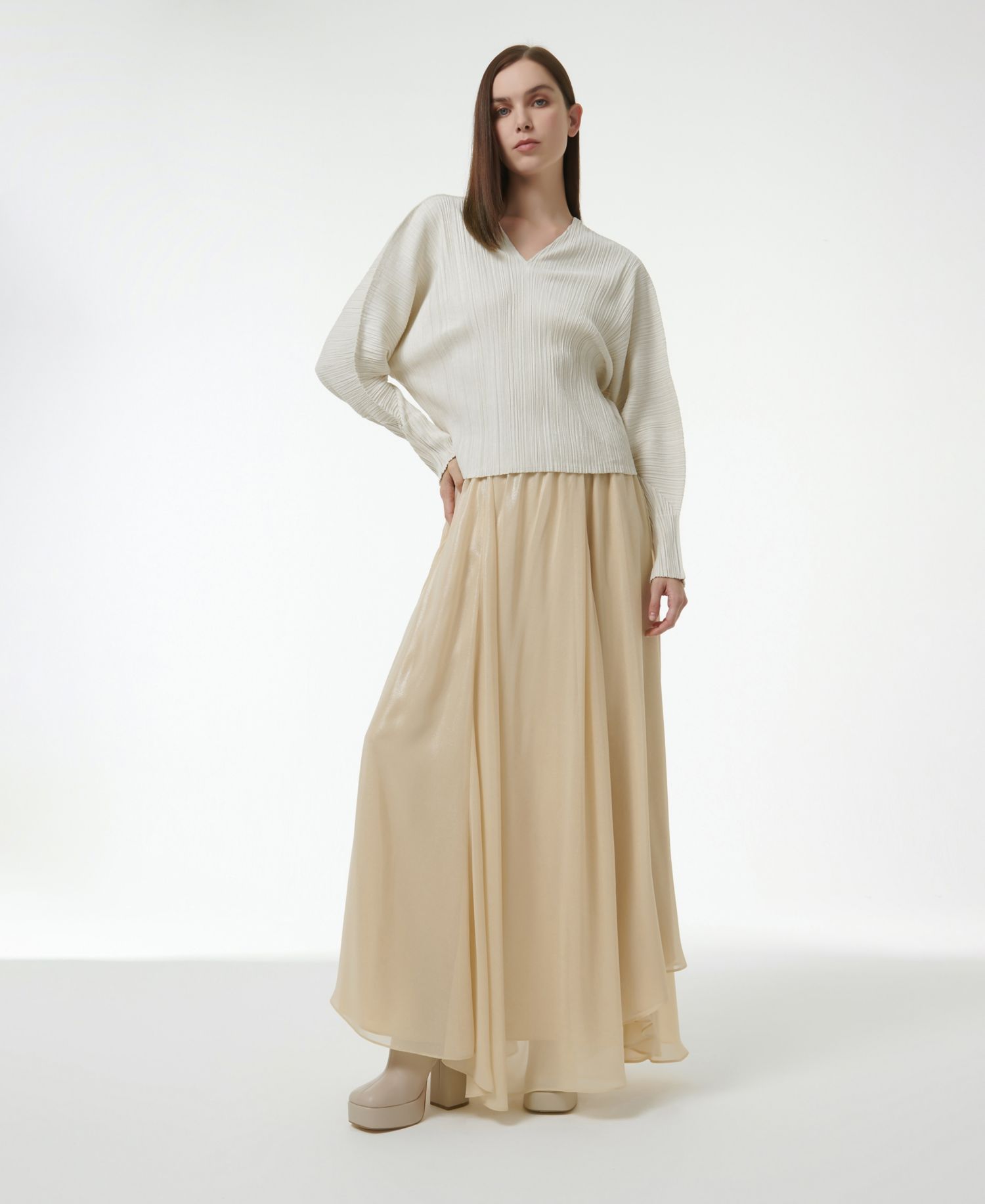 Women's Elasticated Waist Asymmetric Skirt