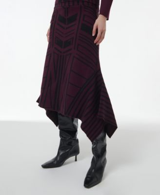 Women's Geometric Jacquard Handkerchief Skirt