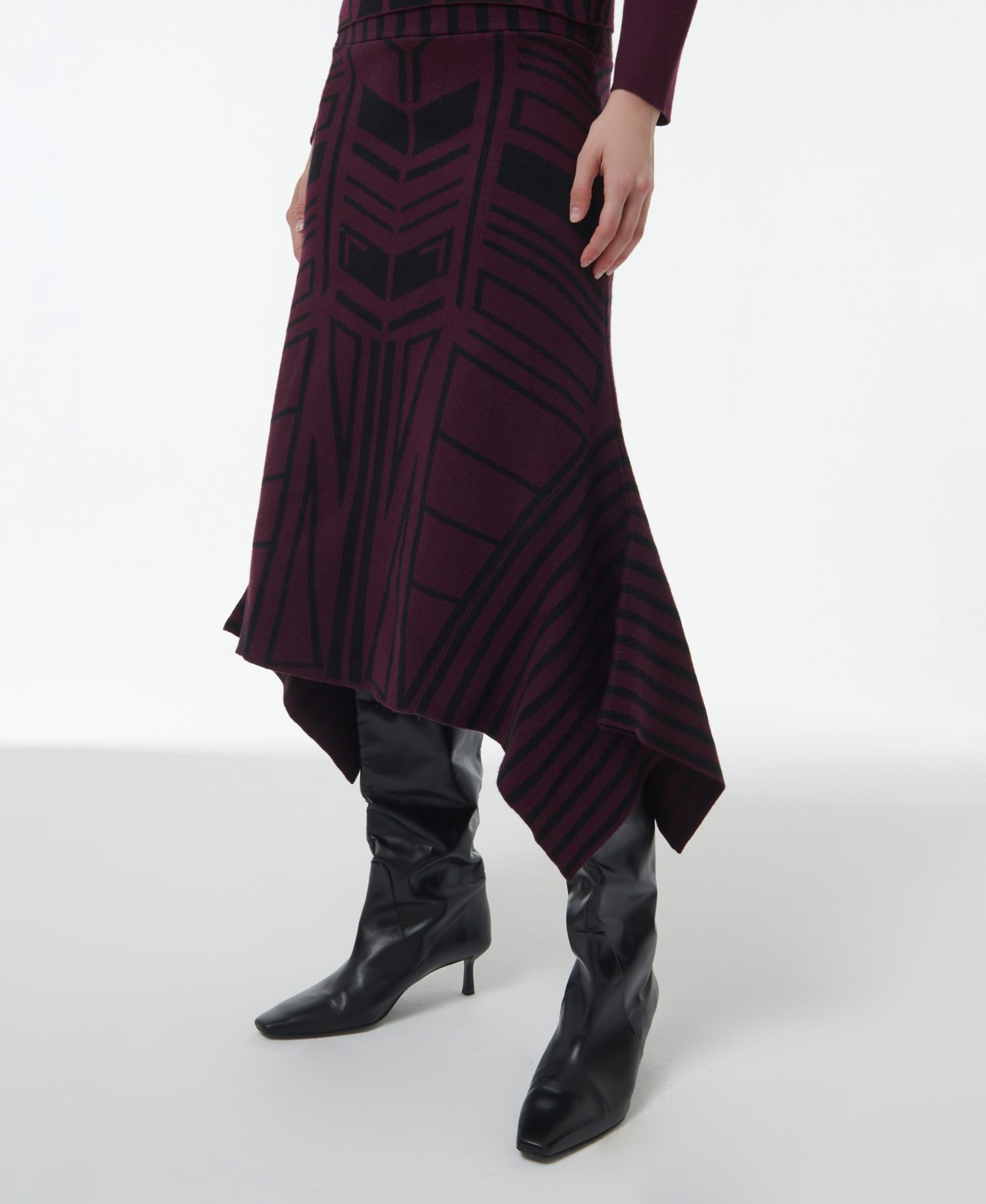 Women's Geometric Jacquard Handkerchief Skirt