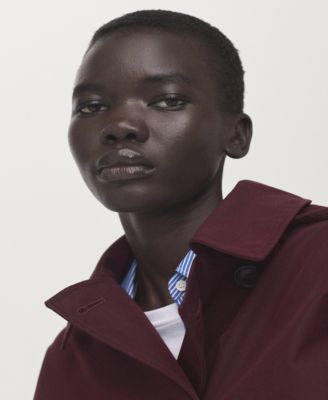 Women's Double-Breasted Hood Trench Coat