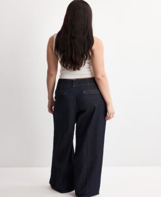Women's Wide Leg Mid-Rise Jeans
