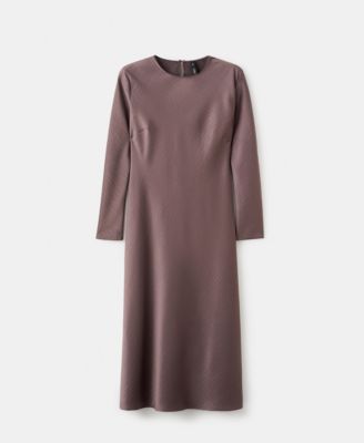 Women's Long Satin Textured Dress