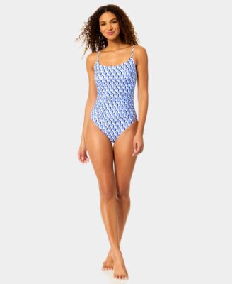 Women's Ring Shirred Lingerie Maillot One-Piece Swimsuit