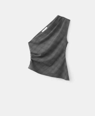 Women's Asymmetrical Check Top