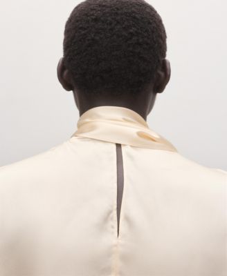 Women's Silk Foulard Collar Blouse