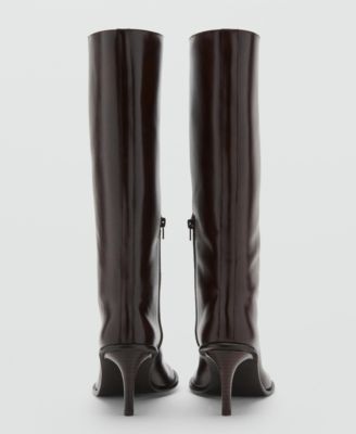 Women's High Heel Leather Boots