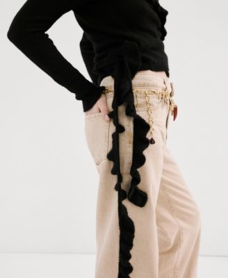 Women's Ruffle Knit Cardigan