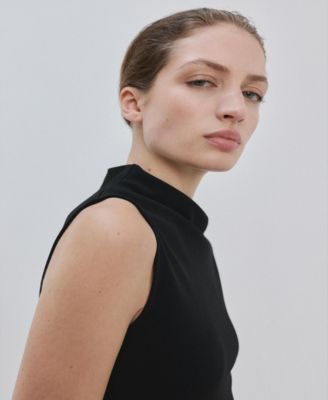 Women's Asymmetrical-Neck Midi Dress