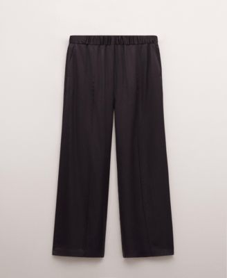 Women's Adjustable Waist Straight-Leg Pants