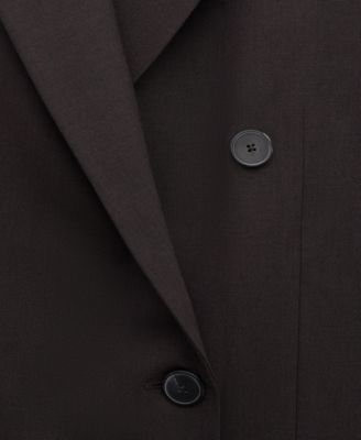 Women's Double-Breasted Wool Suit Jacket