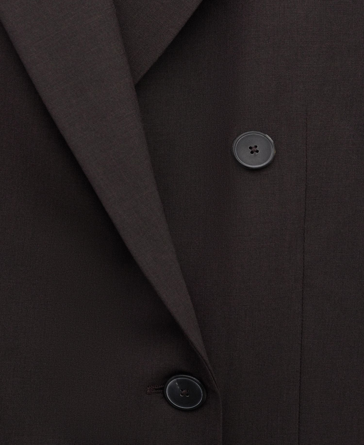 Women's Selection Double-Breasted Wool Suit Blazer