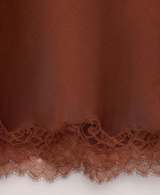 Women's Asymmetrical Satin Lace Dress