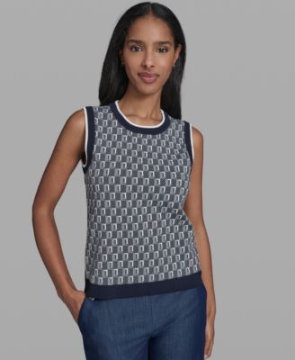 Women's Crew Neck Sleeveless Sweater