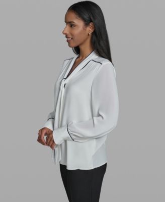 Women's V-Neck Long-Sleeve Top