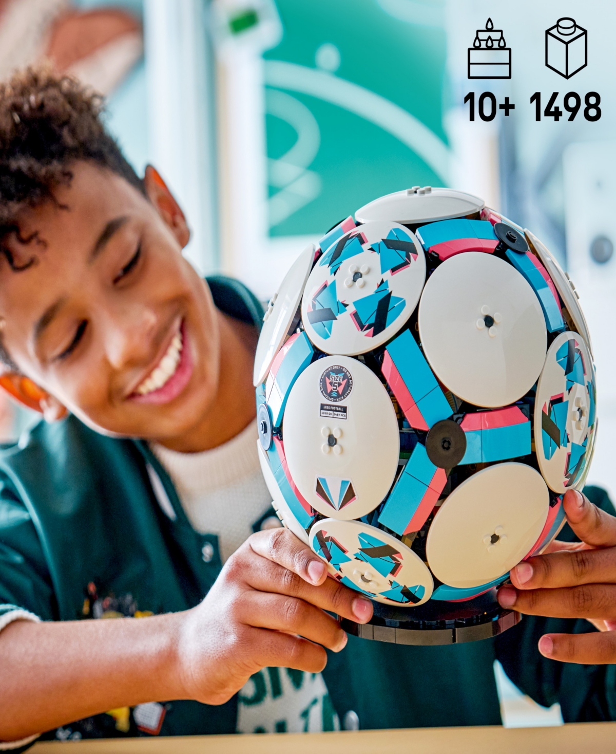 Lego Editions Soccer Ball Kids Building Toy 43019, 1498 Pieces