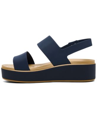 Women's Brooklyn Matte Wrap Low Wedge Sandals from Finish Line