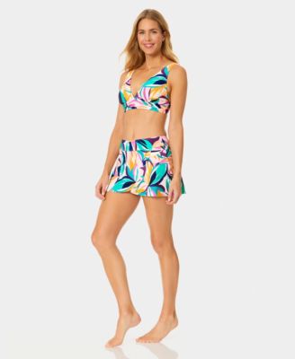 Women's Soft Shirred Band Swim Bikini Top