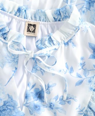 Women's Pleated Flutter-Sleeve Midi Dress