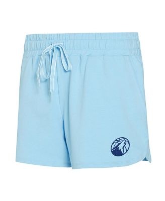 Women's Light Blue Minnesota Timberwolves Elevation Tri-Blend Long Sleeve Top & Shorts Set