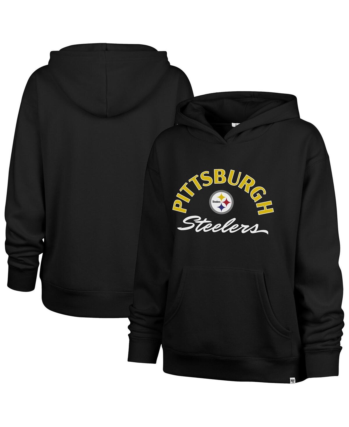 '47 Brand Women's Black Pittsburgh Steelers Plus Whirlwind Naomi Hoodie
