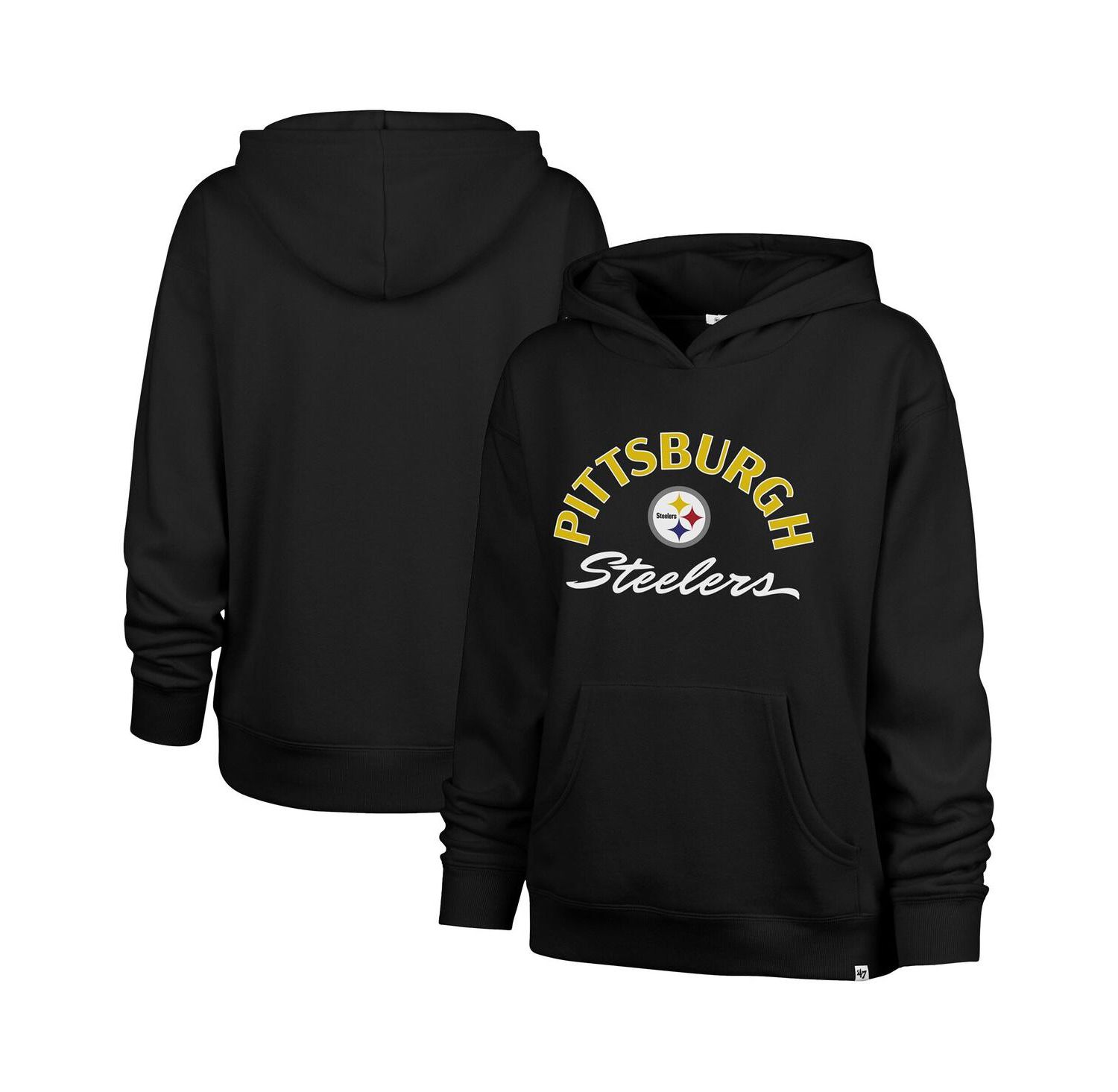 Women's Black Pittsburgh Steelers Plus Size Whirlwind Naomi Hoodie