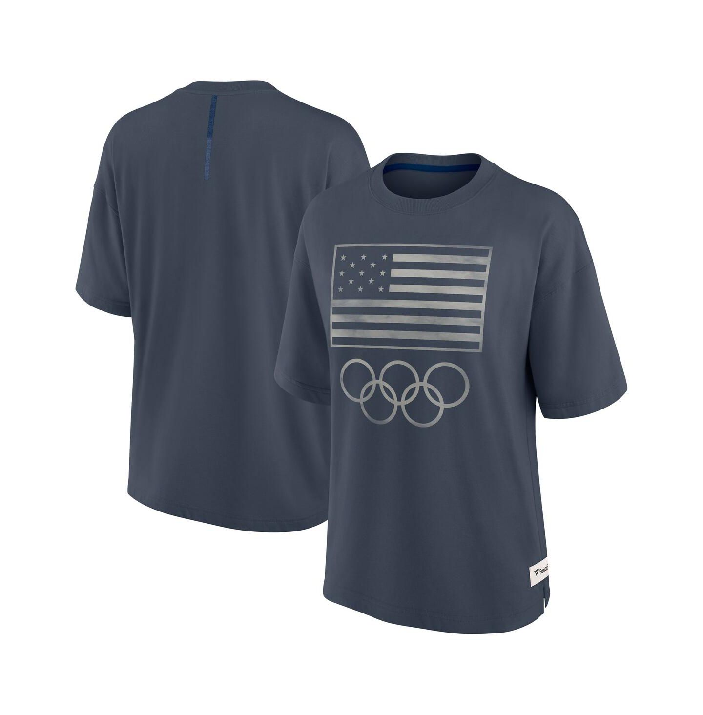 Женская футболка Fanatics Navy Team USA Raw Edge Elements — фото 1