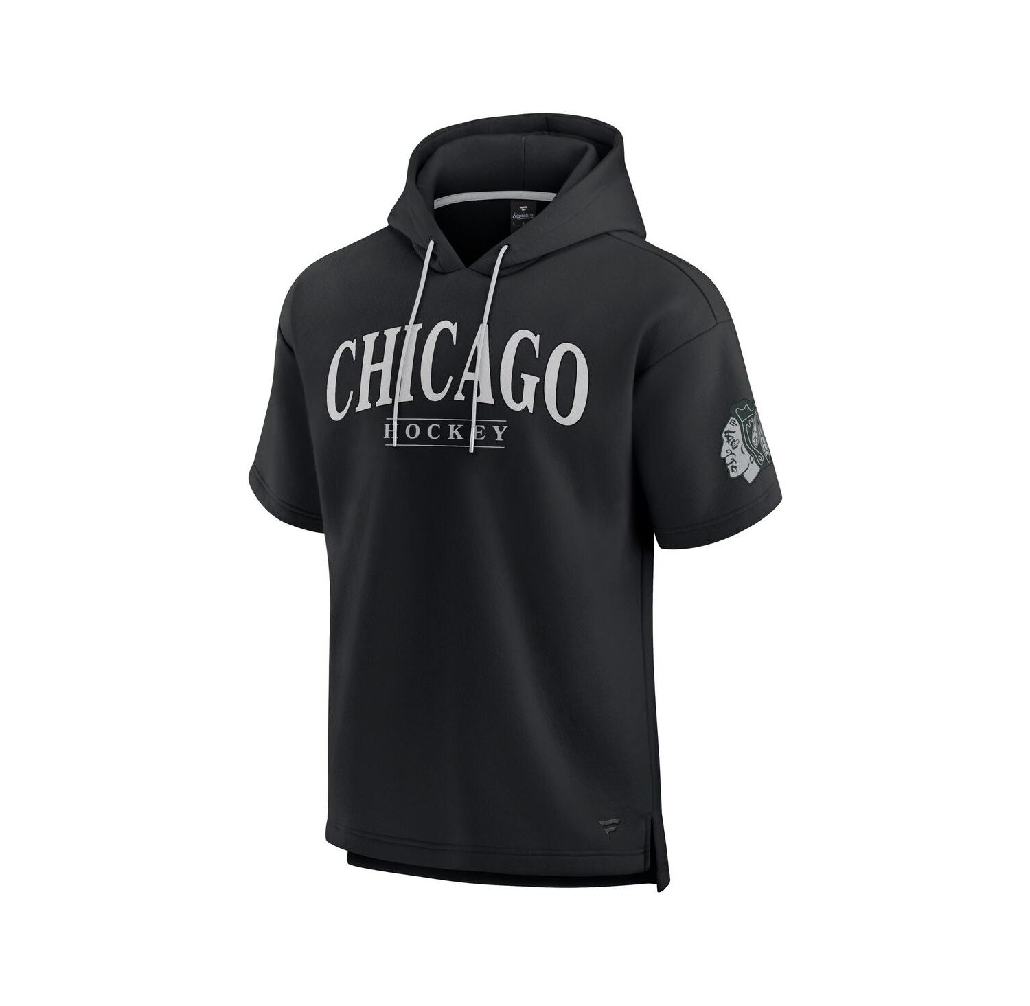 Men's Black Chicago Blackhawks Elements Ready Short Sleeve Pullover Hoodie