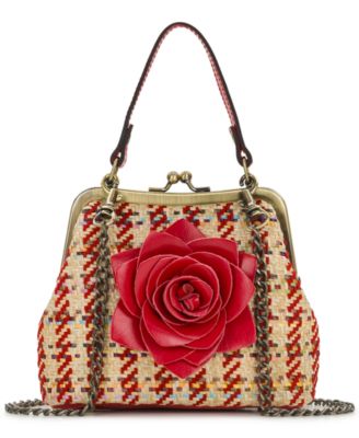 Laureana Mini Raffia Kisslock Crossbody Bag