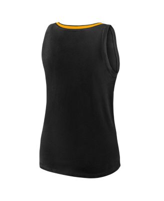 Women's Black Boston Bruins Stellar Win V-Neck Tank Top
