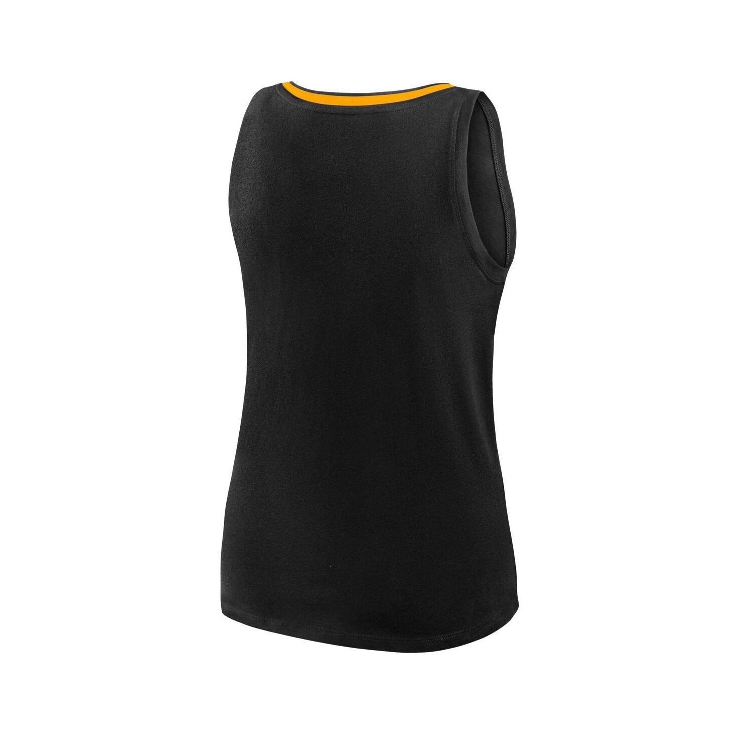 Women's Black Boston Bruins Stellar Win V-Neck Tank Top