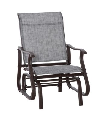 Outdoor Glider Chair, Gliders for Outside Patio with Steel Frame and Mesh Fabric