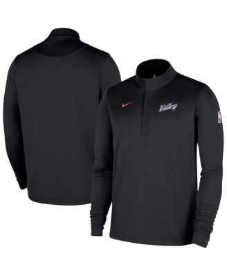 Men's Black Phoenix Suns 2025/26 City Edition Remix Authentic Coaches Dri-FIT Half-Zip