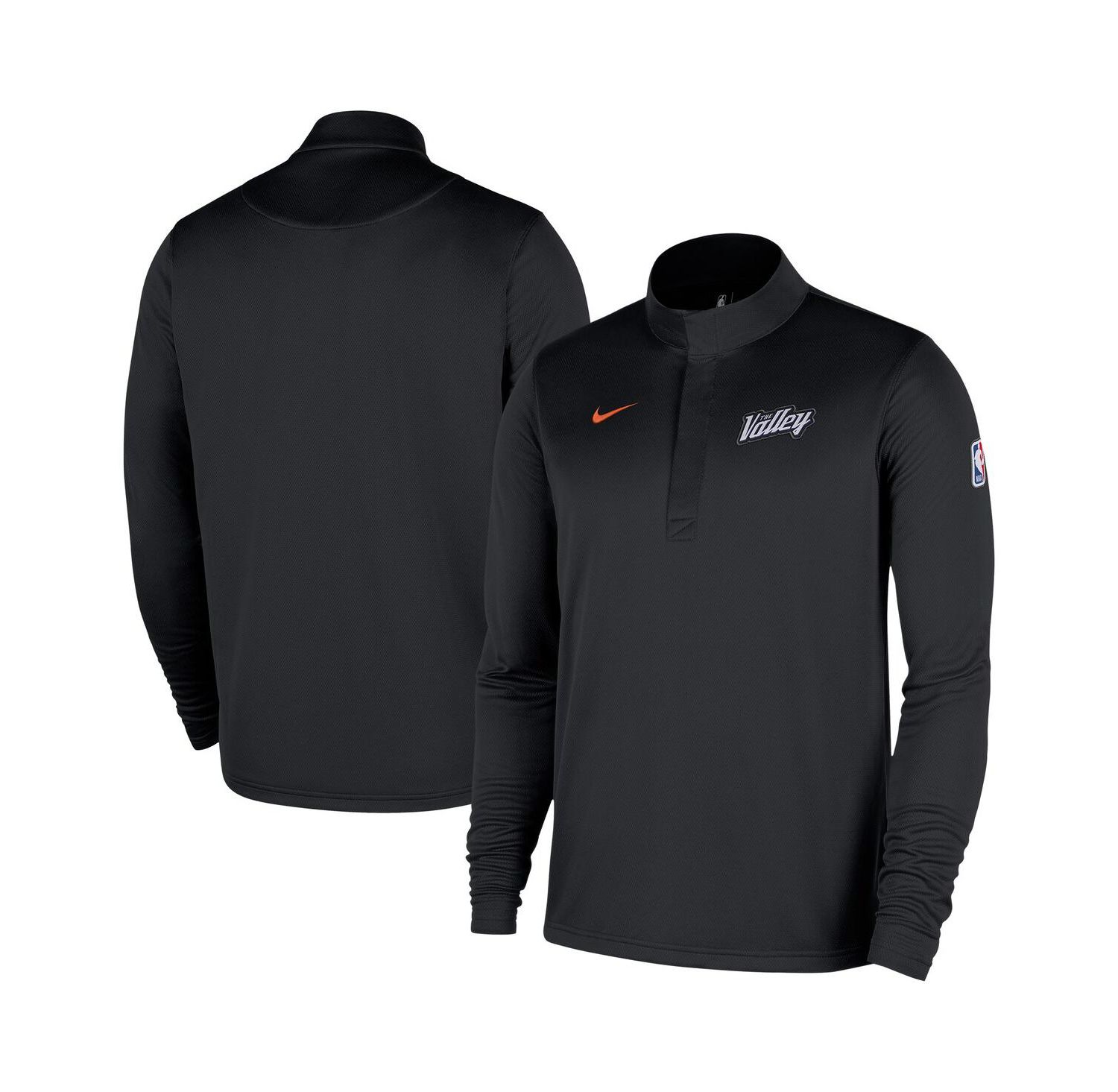 Men's Black Phoenix Suns 2025/26 City Edition Remix Authentic Coaches Dri-FIT Half-Zip