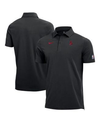 Men's Black Houston Rockets 2025/26 Authentic Dri-FIT Coaches Polo Shirt